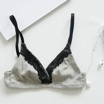 Podprsenka Dámská podprsenka zdobená krajkou J2342 šedá S