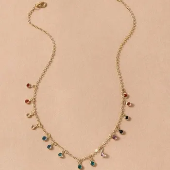Náhrdelník Dámský náhrdelník s barevnými zirkony 2