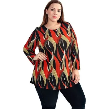 Dámské tričko Dámské plus size tričko s dlouhým rukávem 3XL