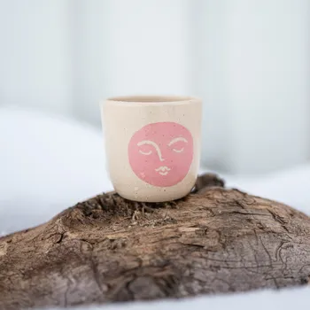 Cukrfree x In August Co. Pink Moon Mug (Typ: Closed Eyes without handle)