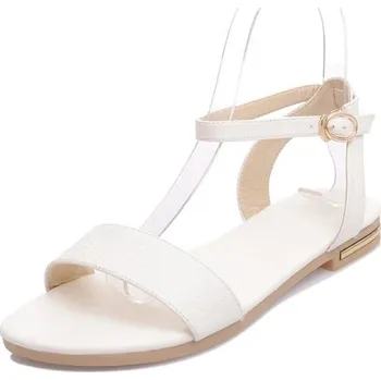 Dámské sandále Dámské sandály s přezkou bílá 38