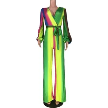 Dámský overall Dámský barevný pruhovaný overal L 3