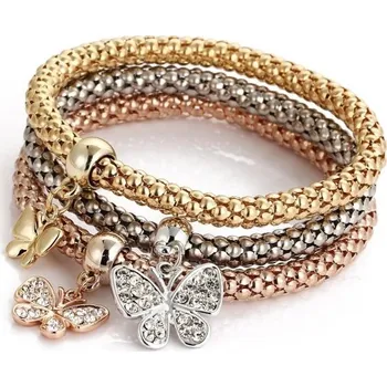 Náramek Dámský náramek s přívěsky 3 ks 6