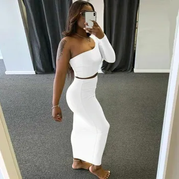 Dámská sukně Dámský crop top a sukně B905 bílá M