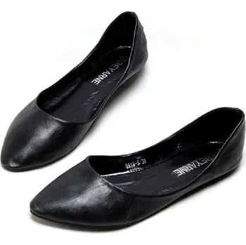 Dámské baleríny Dámské kožené baleríny J819 černá 40