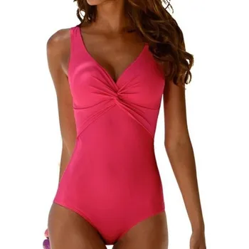 Dámské plavky Dámské plavky P992 tmavě růžová S