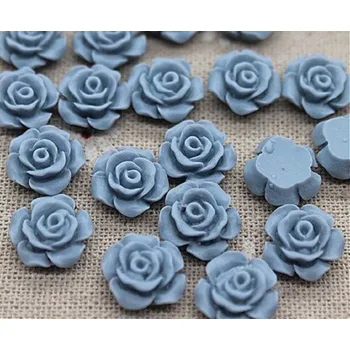 Dekorativní růžičky 50 ks modrá