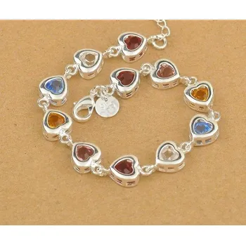 Náramek Dámský náramek s barevnými kamínky H75 1