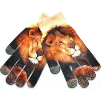 Rukavice Dámské rukavice s 3D potiskem zvířat J531 4