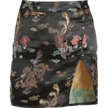 Dámská sukně Dámská mini sukně s rozparkem černá M