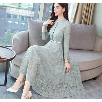 Dámské šaty Dámské krajkové šaty Alyssa šedá M