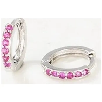 Náušnice Dámské kruhové náušnice se zirkony G296 stříbrná 4