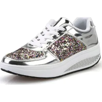 Dámské tenisky Dámské tenisky s flitry stříbrná 37