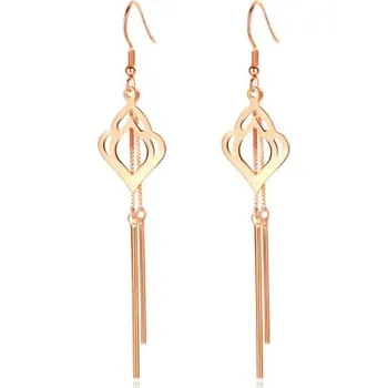 Náušnice Dámské visací náušnice R101 zlatá 3