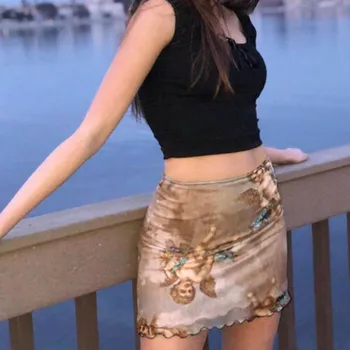 Dámská sukně Dámská mini sukně s anděly S