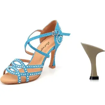 Dámská obuv Dámské taneční střevíce A475 modrá 37 7,5 cm