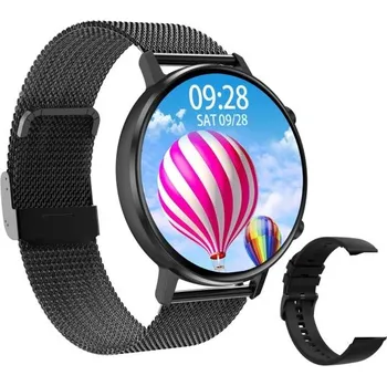 Chytré hodinky Dámské chytré hodinky s vyměnitelným páskem J218 černá