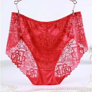 Kalhotky Dámské kalhotky do pasu - nadměrné velikosti červená 3XL