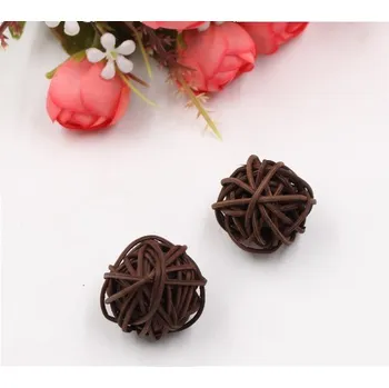 Barevné dekorační míčky - DIY - 10 kusů hnědá