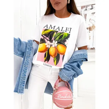 Dámské tričko Triko AMALFI s potiskem bílé Velikost: S - XL