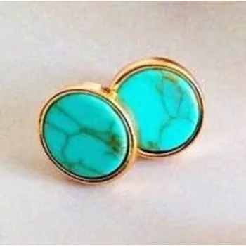 Náušnice Dámské peckové náušnice G650 tyrkysová