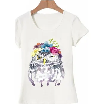 Dámské tričko Dámské tričko s potiskem sov XL 2