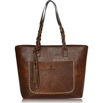 Kabelka Dámská kožená kabelka M818 tmavě hnědá