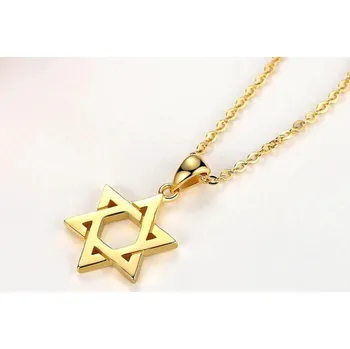 Náhrdelník Dámský náhrdelník s Davidovou hvězdou zlatá