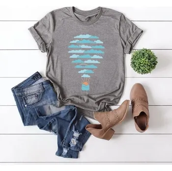 Dámské tričko s potiskem balonu XXL 13