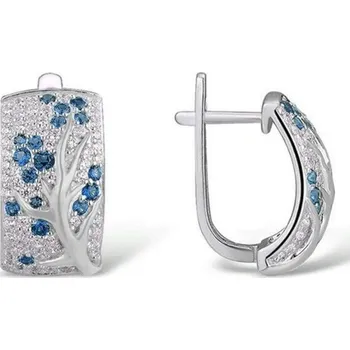 Náušnice Dámské náušnice strom modrá