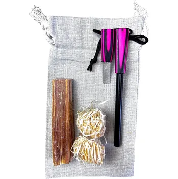 Vybavení pro přežití PKshop SET křesadlo růžová