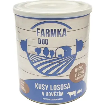 Krmivo pro psa Sokol Falco FARMKA kusy lososa v hovězím Váha: 800g