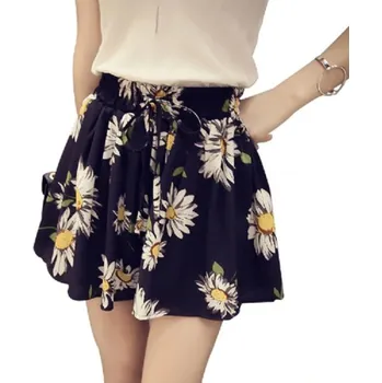 Dámské kraťasy Dámské sukňové kraťasy s květinami M