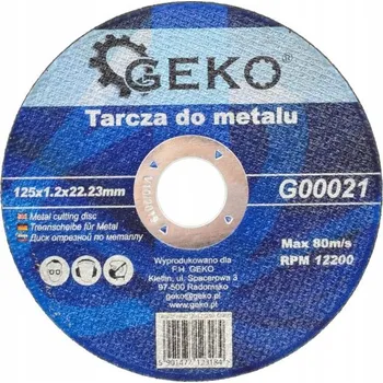 Řezný kotouč KOTOUČ NA ŘEZÁNÍ KOVU INOX 125x1,2x22 GEKO