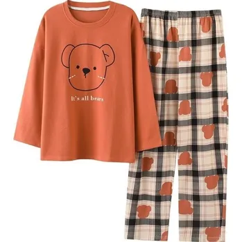 Dámské pyžamo Dámské pyžamo P3072 oranžová S