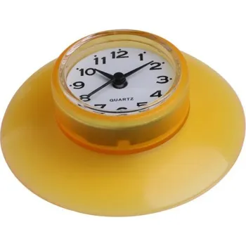 Hodiny Nástěnné hodiny s přísavkou žlutá