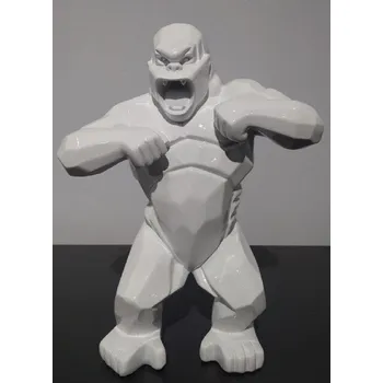 Dekorativní socha gorily bílá