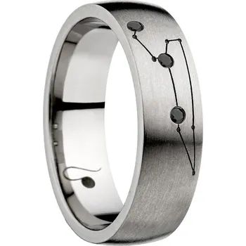 Prsten SWEPOL Titanový prsten ZODIAC, znamení lev - velikost 48 - ZOD-K05-48