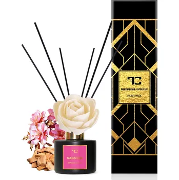Aroma difuzér MAGNOLIA WOOD | difuzér s FLOW květinou & tyčinkami | PARFUMIA® | 200 ml Dedra
