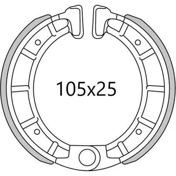 Brzda pro motocykl brzdové obložení (standardní materiál) NEWFREN (2 ks v balení) GF1277