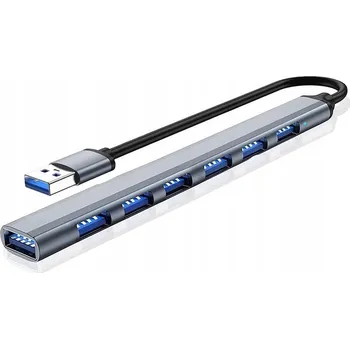 USB hub Tenký USB hub do počítače 1x USB 3.0 a 6x USB 2.0