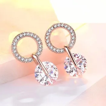 Náušnice Dámské visací náušnice G591 starorůžová