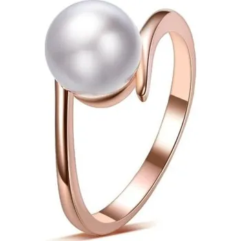 Prsten Dámský prstýnek s perlou D1245 starorůžová 9