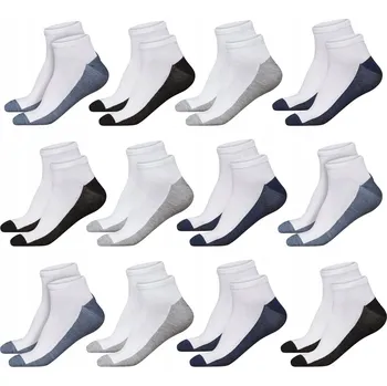 Pánská móda Pánské Kotníkové Ponožky Ponožky 12 párů Bavlna , 39-42