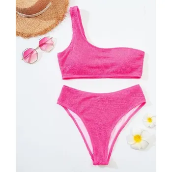 Dámské plavky Dámské bikiny P741 tmavě růžová S