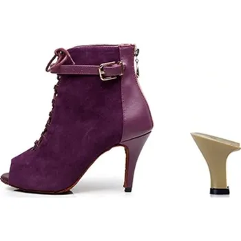 Dámské lodičky Dámská taneční obuv A446 fialová 42 6 cm