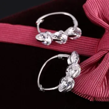 Náušnice Dámské kruhové náušnice se zirkony G595 12