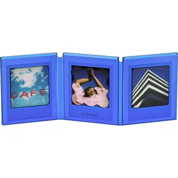 Rám na obraz Polaroid Go Acrylic Multiframe – modrý akrylátový rámeček pro 3 fotografie