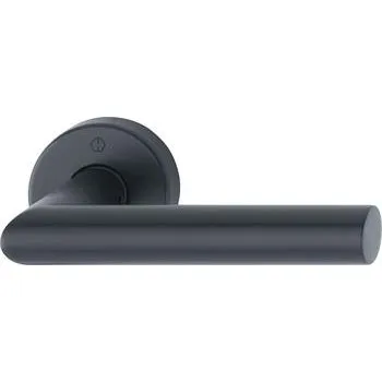 HOPPE poloviční sada klik AMSTERDAM kulatá, čtyřhran 10/72 mm, nerez, černá