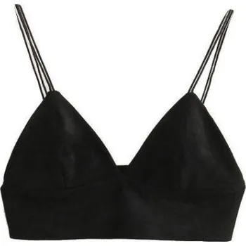 Dámský crop top s velkým výstřihem A1095 černá S